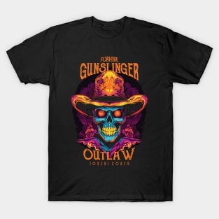 Gunslinger Cowboy Skull T-Shirt